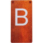 Num�ro de maison - lettre b - effet acier rouill� - 4391489