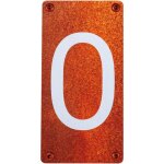 Num�ro de maison - n�0 - effet acier rouill� - 4391359