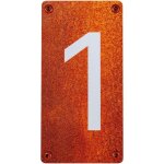 Num�ro de maison - n�1 - effet acier rouill� - 4391366
