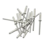 Rivets trigrip de 4 x 20 blancs pour plaques mineralogiques
