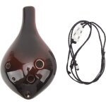 Ocarina en c�ramique 6 trous pour d�butants, fl�te alto avec corde et prise ergonomique, son sensible ...