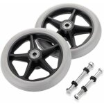 Odipie - roues avant de remplacement pour fauteuil roulant de 6 pouces, roues en caoutchouc antid�rapantes, ...