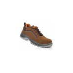 Chaussures de s�curit� lusitania microfibre cuir fendu brun s1p metalfree src taille 35 anibal.