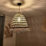 Ogomondo - abat jour pour lampe ajourée xl en paille du maroc tressée Ogomondo - abat jour pour lampe ajourée xl en paille du maroc tressée