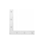 Equerre penture volet porte 200x200mm chrom brillant