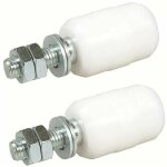 Olive de guidage nylon pour porte coulissante, lot de 2, fixation avec tige filet�e, application portail ...