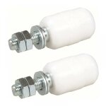 Olive de guidage sup�rieure nylon, 2 unit�srouleaux pour porte coulissante, fixation avec tige filet�e, ...