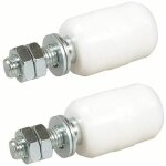 Olive de guidage sup�rieure nylon, 2 unit�srouleaux pour porte coulissante, fixation avec tige filet�e, ...