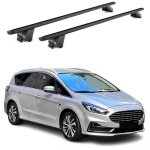Omac barres de toit aluminium certifi�es t�v pour ford s - max ii 2015 - 2023 ? pour rails de toit int�gr�s ...