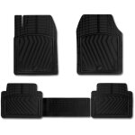 Omac r�glable tapis de sol compatible avec alfa romeo 156 147 2000 - 2010 en caoutchouc noir 4 pcs