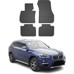 Omac tapis de sol compatible avec bmw x1 f48 2015 - 2022 noir en caoutchouc