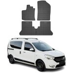 Omac tapis de sol compatible avec dacia dokker 2012 - 2021 caoutchouc noir