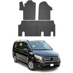 Omac tapis de sol pour mercedes vito w447 2014 - 2025 caoutchouc noir