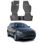 Omac tapis de sol compatible avec volvo xc60 2008 - 2017 en caoutchouc noir