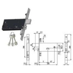 Omec - triple serrure �lectrique. infiltration. bandes d / m cat. e scr. 82, 5 mm h 5968 - 90 mm entraxe ...