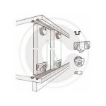 Omge - guide plastique pour portes coulissantes art 25121 rails couleur marron Omge - guide plastique pour portes coulissantes art 25121 rails couleur marron