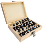 Omnivor coffret 12 fraises d�fonceuse carbure queue 6 mm - assortiment m�ches d�fonceuse bois et panneaux ...