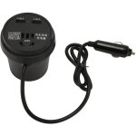 Onduleur voiture 150w avec ports charge rapide qc3. 0, convertisseur dc 12v / 24v vers ac 110v / 220v ...