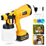 Onevan - pistolet � peinture, 1000 ml pulv�risateur de pistolet �lectrique , 3 buses pour maison armoires ...