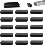 Ontway - 80x40 mm bouchon pour tube rectangulaire noir plastique embout bouchons d'obturation pour pieds ...