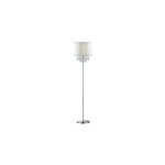 Ideal lux - opera - lampadaire � 1 lumi�re, chrome, blanc, transparent avec cristaux et abat - jour blanc, ...