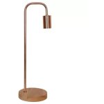 Opjet - 010388 - lampe � poser 'brook' �15x49cm - m�tal finition cuivr� - socle bois