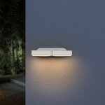 Applique murale double blanche led 12w ip54 orientable ovale - blanc chaud 2300k - 3500k silamp