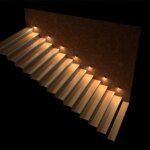 Balise led saillie ronde 2w 220v 55 noire ip65 pour escalier - blanc neutre 4000k - 5500k silamp