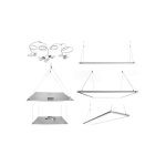 Kit de suspension pour dalle led 60x60cm - 120x30cm