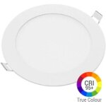 Optonica - plafonnier led rond 12w extra plat encastrable irc95 - blanc du jour 6000k