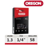 Chaîne de tronçonneuse oregon 25ap058e pas : 1 / 4' jauge : 1. 3 maillons : 58 - controlcut? Chaîne de tronçonneuse oregon 25ap058e pas : 1 / 4' jauge : 1. 3 maillons : 58 - controlcut?