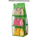 Mediawave store - organisateur de sacs  main qui s'accroche  la penderie placard avec 6 poches couleur: ...