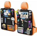 Organisateur voiture enfant 2 pcs, protection siege voiture enfant avec 20 poches, rangement voiture ...