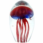 Origen - presse papier m�duse en verre 10. 5 cm
