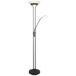 Orson noir trio lighting lampadaire led avec spot liseuse