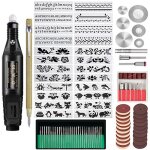 Osqi - kit d'outils de gravure 107 pices, stylo graveur filaire multifonctionnel, outil rotatif bricolage ...