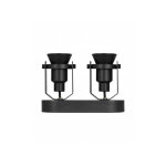 Luminaire decospot double spot - 2 spots led gu10 700lm 6w inclus - 2 finitions possibles - noir