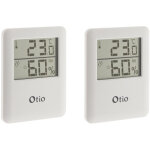 Otio ? lot de 2 thermom�tres hygrom�tres magn�tiques lcd ? plage de temp�rature 0 / 50�c ? plage d'humidit� ...