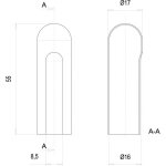 Cache en aluminium blanc pour paumelles bixacta otlav Cache en aluminium blanc pour paumelles bixacta otlav
