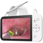 Otoscope avec cam�ra 3, 9 mm, �cran ips 5 pouces, r�solution 1080p hd, endoscope num�rique, cure - oreilles ...