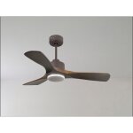 Ouray de klassfan - ventilateur de plafond et destratificateur moteur dc blanc pales bois blanc 45 � ...