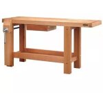 Outifrance ? �tabli professionnel en bois 1, 5 m ? plateau multiplis 70 mm ? presse avant verticale 300 ...