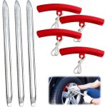 Outil de d�monte - pneu, 3pcs 30 cm levier de d�monte - pneu, avec 4 pi�ces protecteurs de jante rouges, ...
