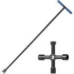 Outil de fermeture pour compteur d'eau - cl� de vanne en forme de t anti -