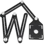 Outil de mesure d'angle en alliage d'aluminium  six faces - localisateur d'ouverture universel - rgle ...