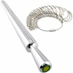 Outil de mesure baguier, baguier 4 tailles, mandrin en m�tal et ensemble d'outils de mesure de la taille ...