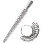 Outil de mesure de la taille des doigts pour bagues de calibre 41 � 76 avec 3 �chelles de mesure (ue, ...