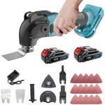 Outils multifonctions oscillants sans fil, outil multifonctionnel + 22 lames, 6 vitesses, pour couper, ...