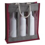 Outils et nature - sac 3 bouteilles en jute