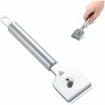 Outil de nettoyage de grattoir � verre grattoir � lame de rasoir en acier inoxydable avec 4 lames de ...